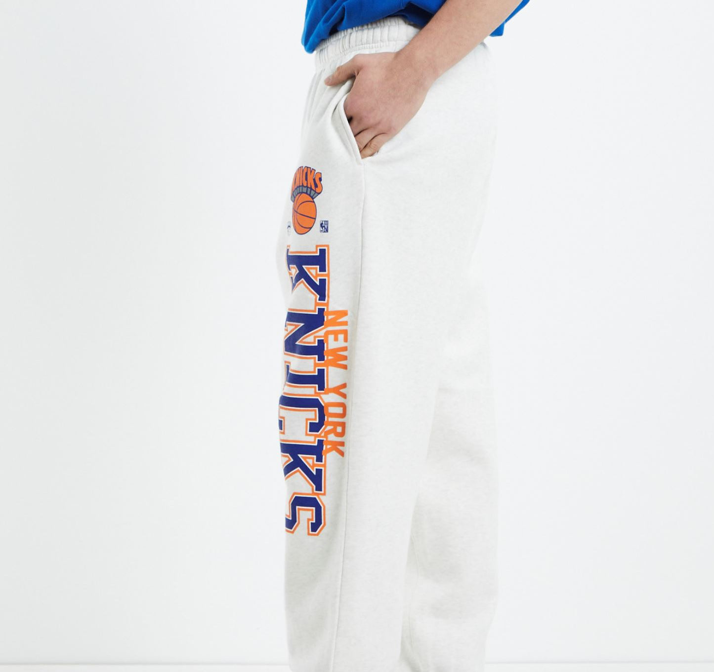 Mitchell & Ness NBA New York Knicks White Sweat Pants Size Medium (New)
