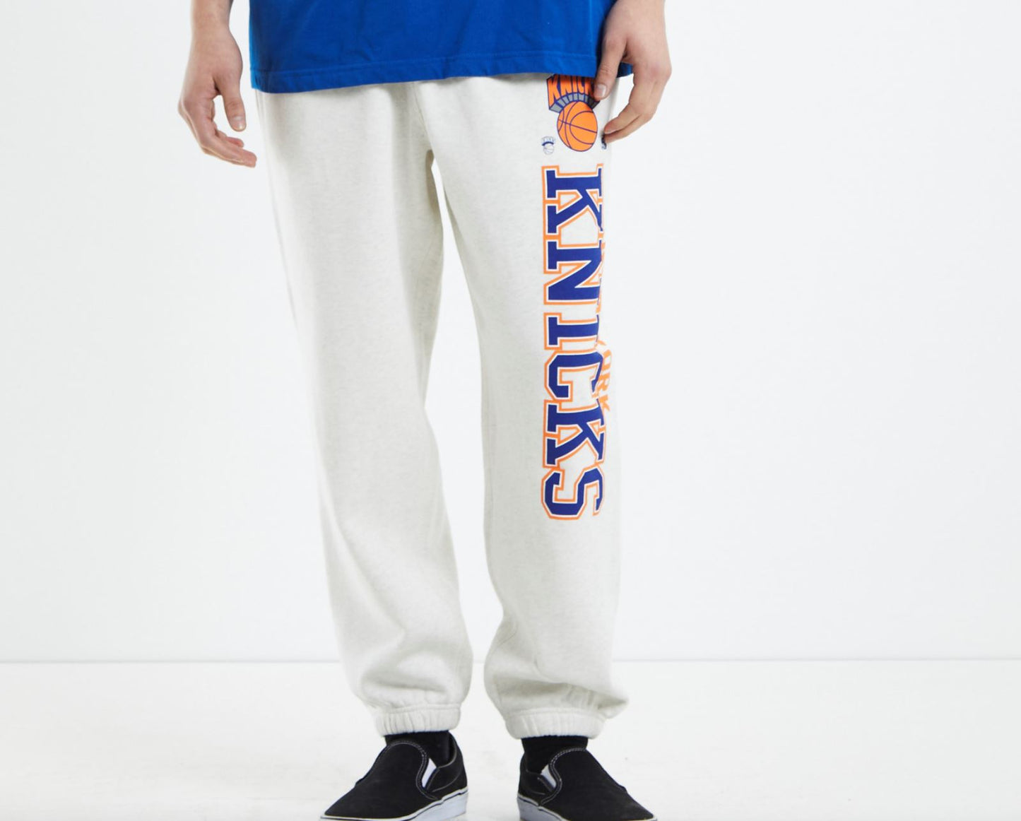 Mitchell & Ness NBA New York Knick White Sweat Pants Size Large