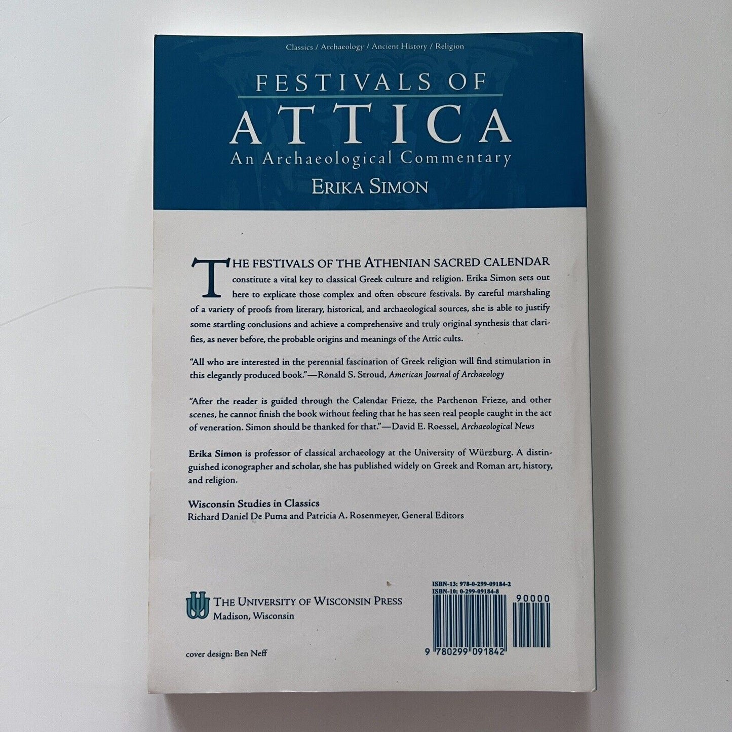 Festivals of Attica: An Archaeological Commentary by Erika Simon (Paperback,...