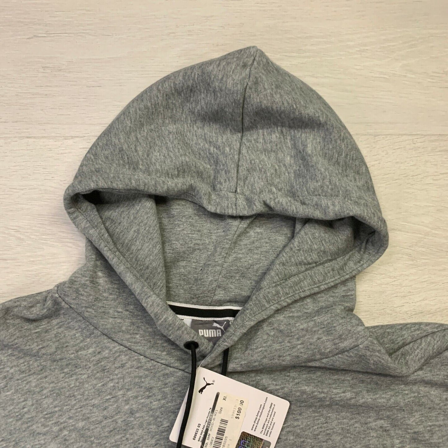 PUMA BMW Motorsport Pullover Grey Hoodie Size XL (New RRP $100)