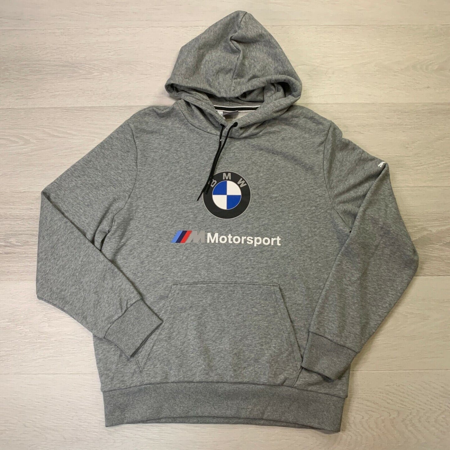 PUMA BMW Motorsport Pullover Grey Hoodie Size Large (New RRP $100)