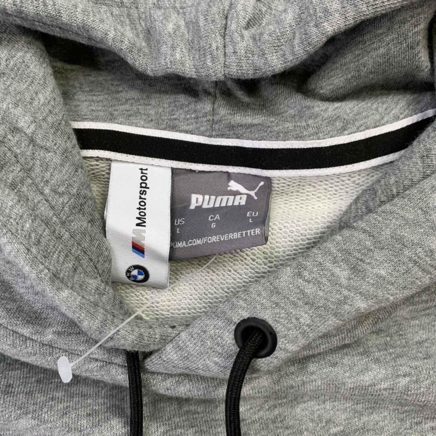 PUMA BMW Motorsport Pullover Grey Hoodie Size Large (New RRP $100)