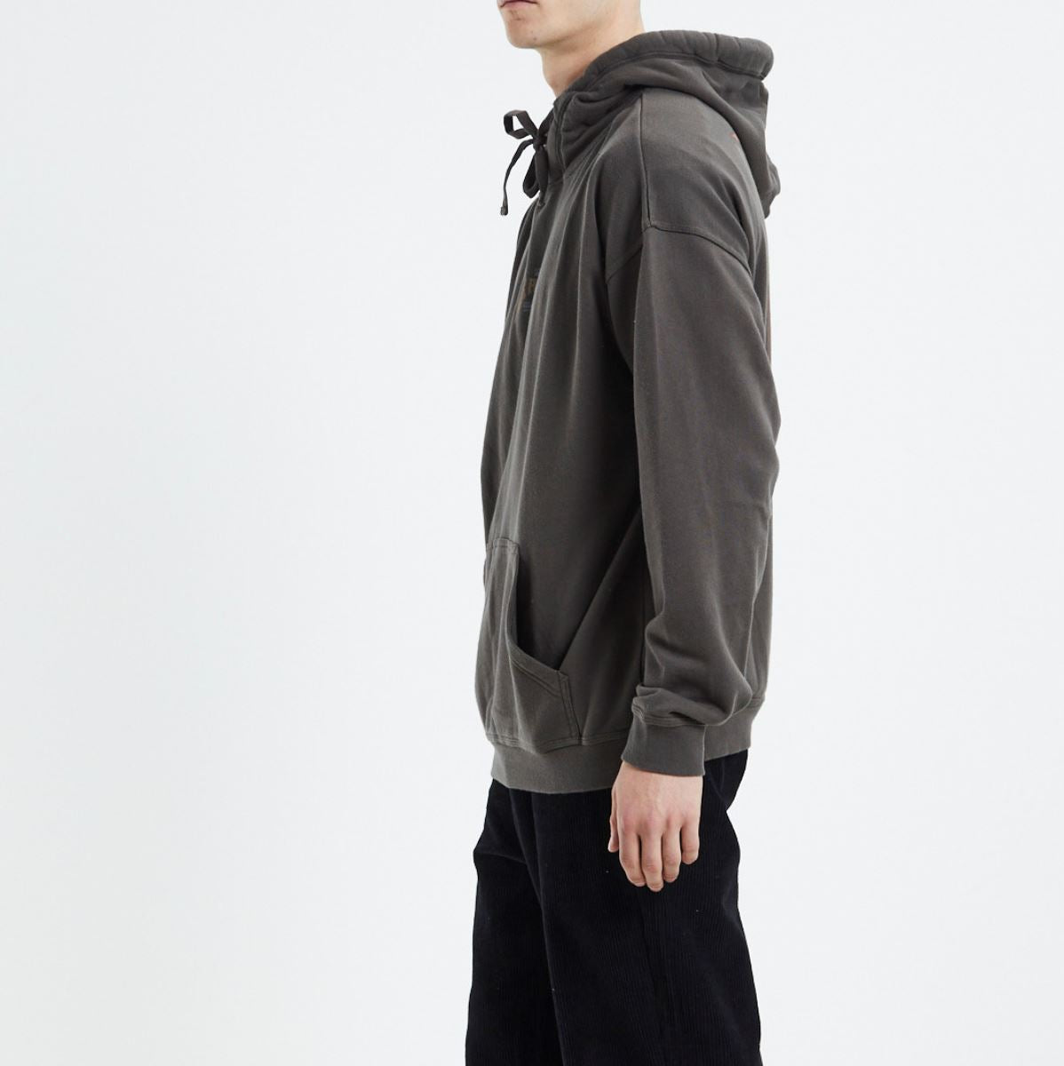 Wrangler Graphic Print Slouch Hoodie Slate Grey Size Large
