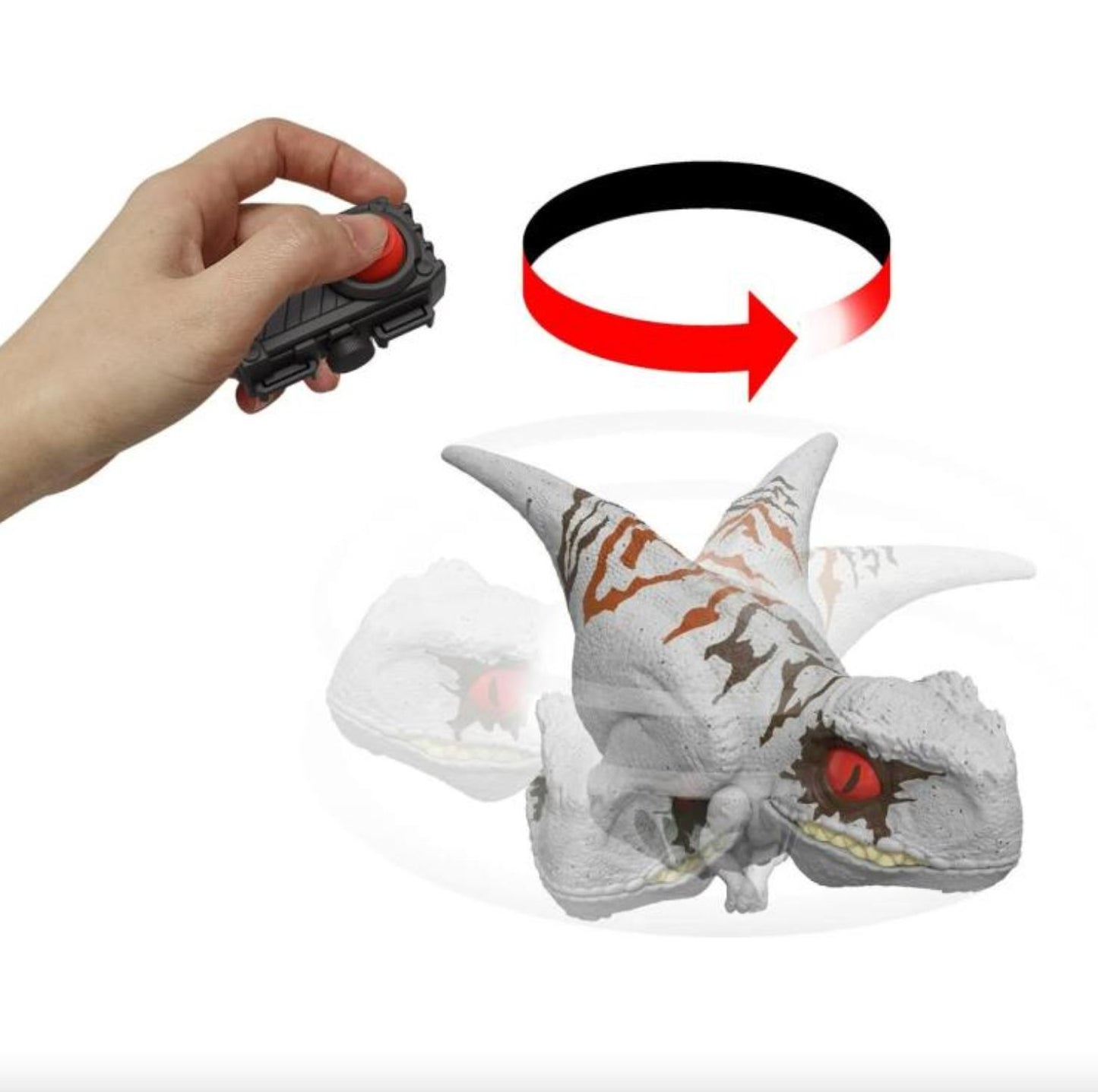 Jurassic World Dominion Uncaged Click Tracker White Atrociraptor Ghost Pack Wear