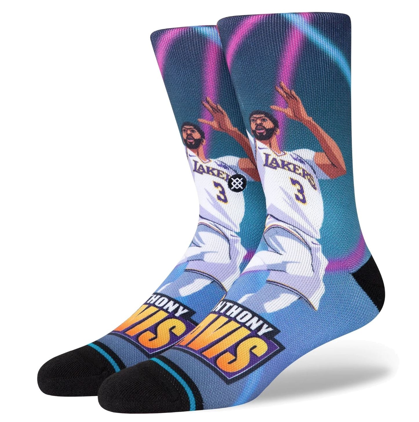 Stance Performance Socks Size Large (US 9-13) 2 Pairs Iron Man & Anthony Davis
