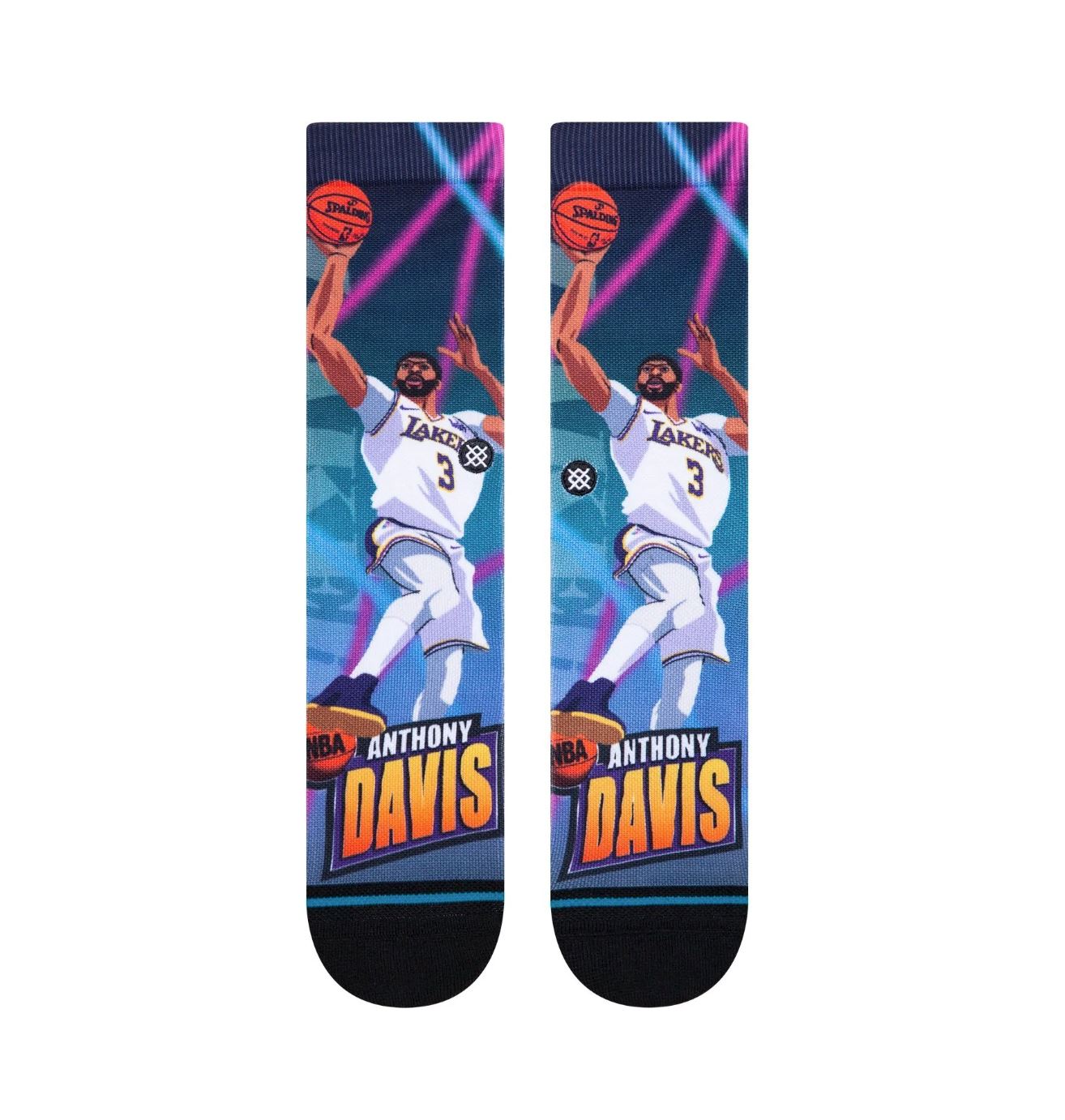 Stance Performance Socks Size Large (US 9-13) 2 Pairs Iron Man & Anthony Davis