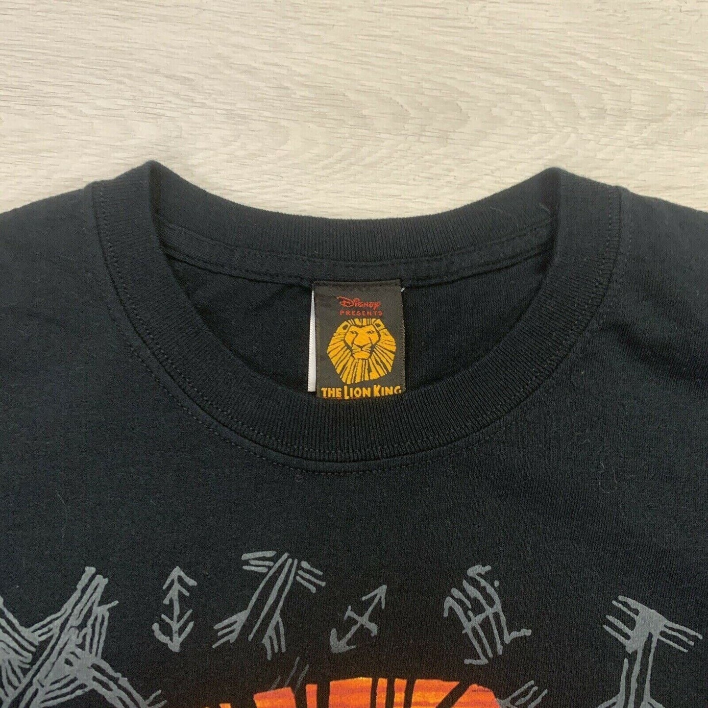 Disney The Lion King Musical London Mens Black T-Shirt Size Large