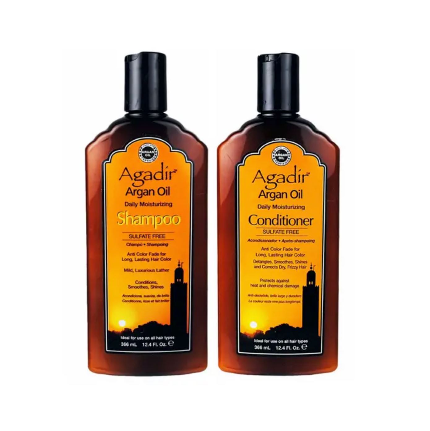 Agadir Argan Oil Daily Moisturizing Hair Shampoo 366ml & Conditioner 366ml