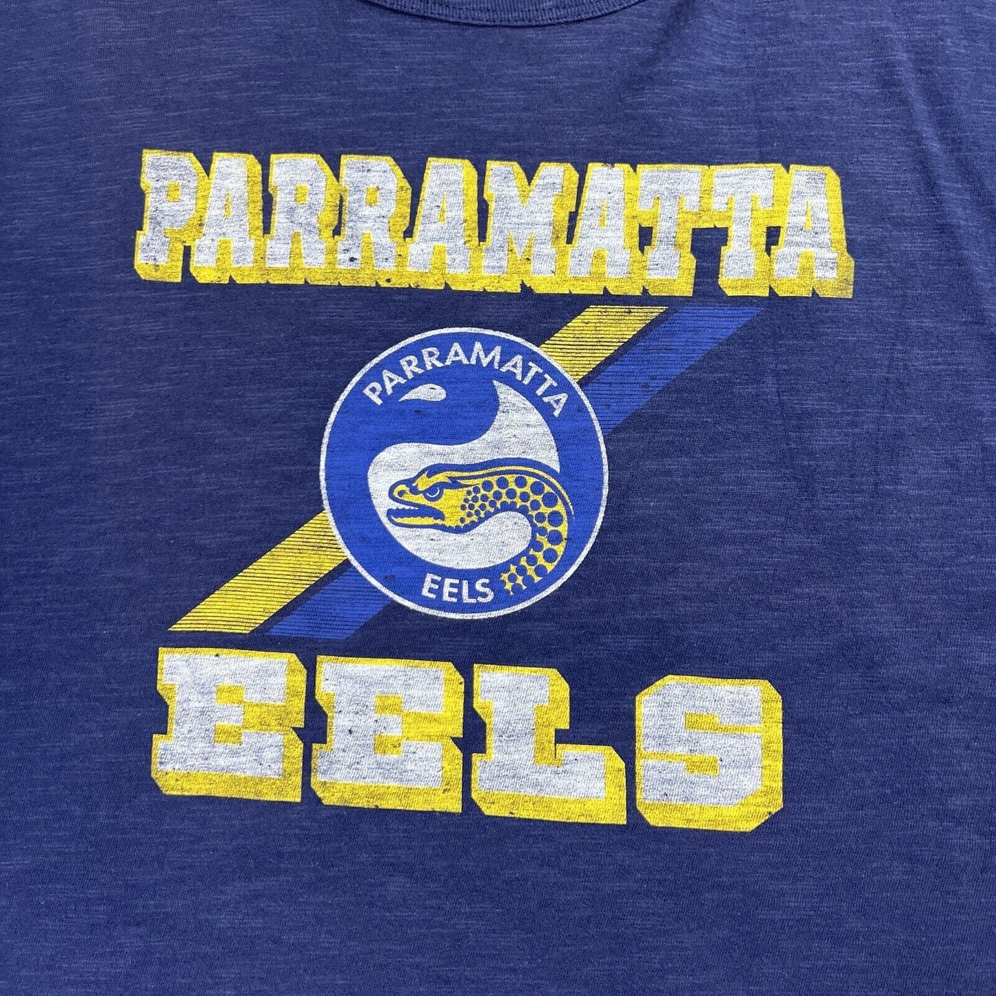 '47 Parramatta Eels NRL Mens Navy Blue Vintage Design T-Shirt Size XL