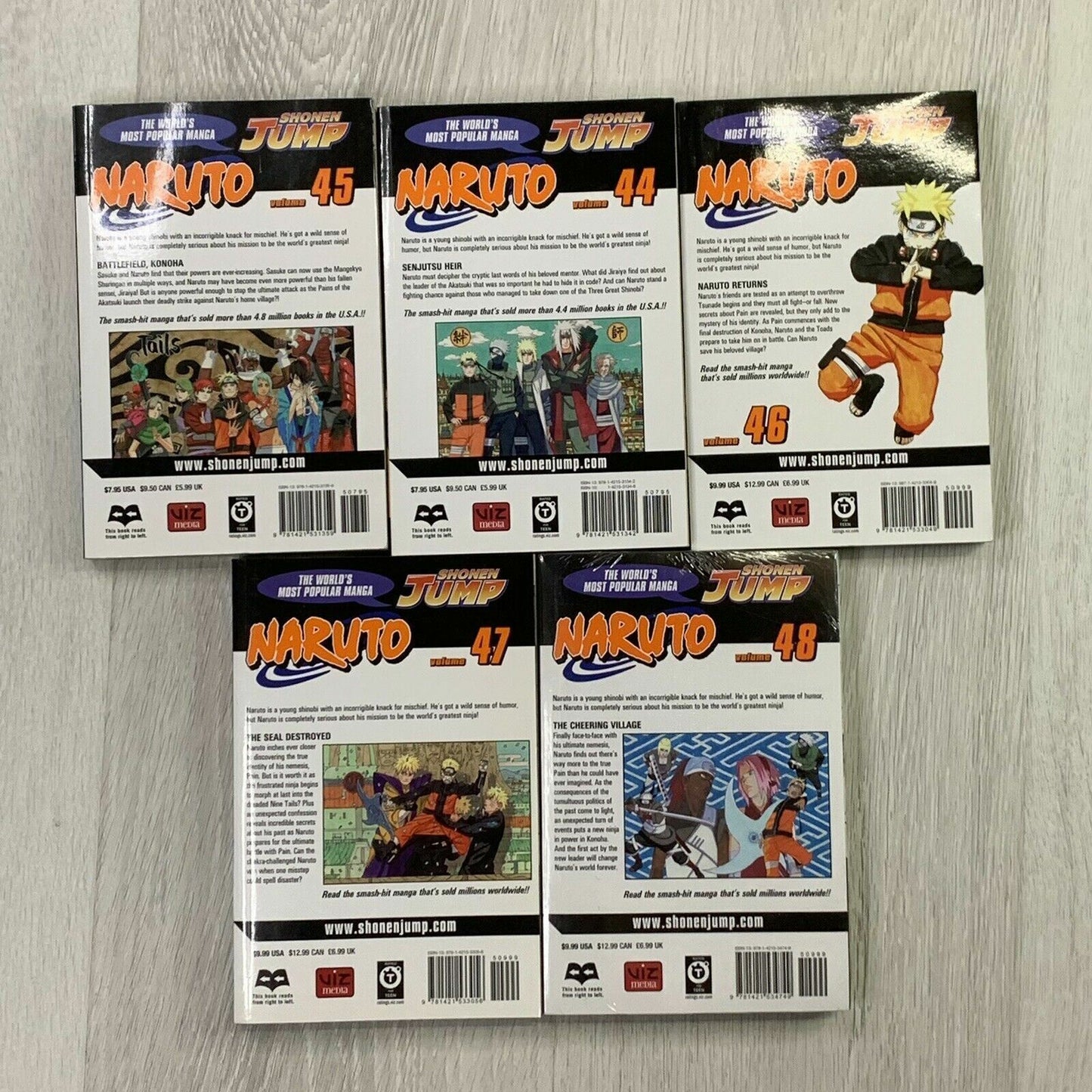 Naruto Manga Books Volumes 44 / 45 / 46 / 47 / 48