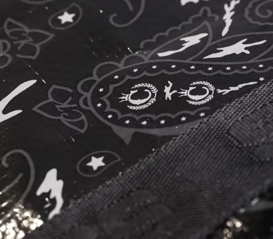 Culture Kings Not For Sale (NFS) Large Black Paisley Tarp Bag