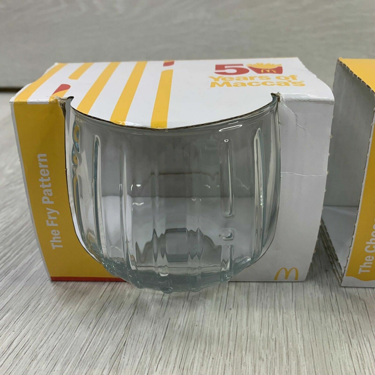 50 Years of Macca's Wobbling Glasses - The Fry Pattern & The Cheese Melt Pattern