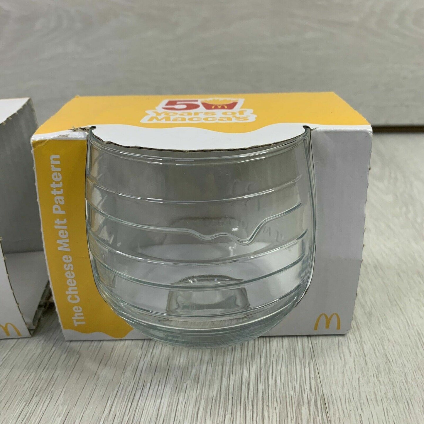 50 Years of Macca's Wobbling Glasses - The Fry Pattern & The Cheese Melt Pattern