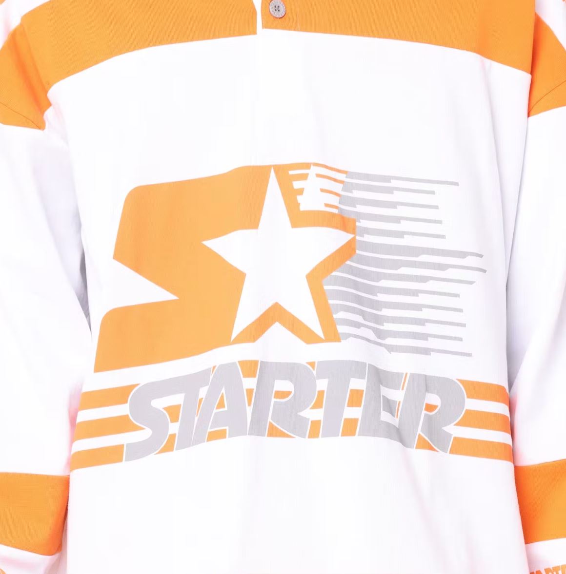 Starter Premium Orange & White Pullover Shirt Size L