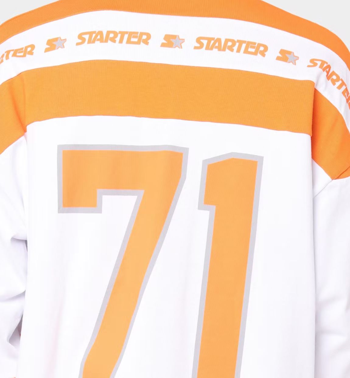 Starter Premium Orange & White Pullover Shirt Size L