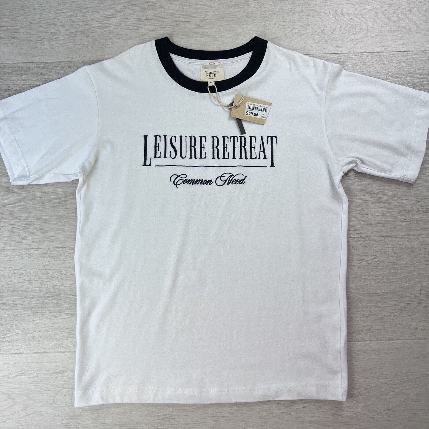 Common Need Boxy Fit Oversized Womens White T-Shirt Size XS