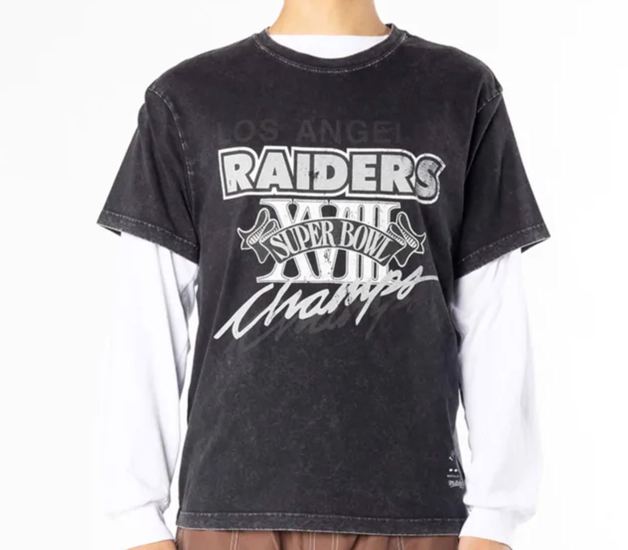 Mitchell & Ness Los Angeles Raiders 1984 Super Bowl Champs Black T-Shirt Size M