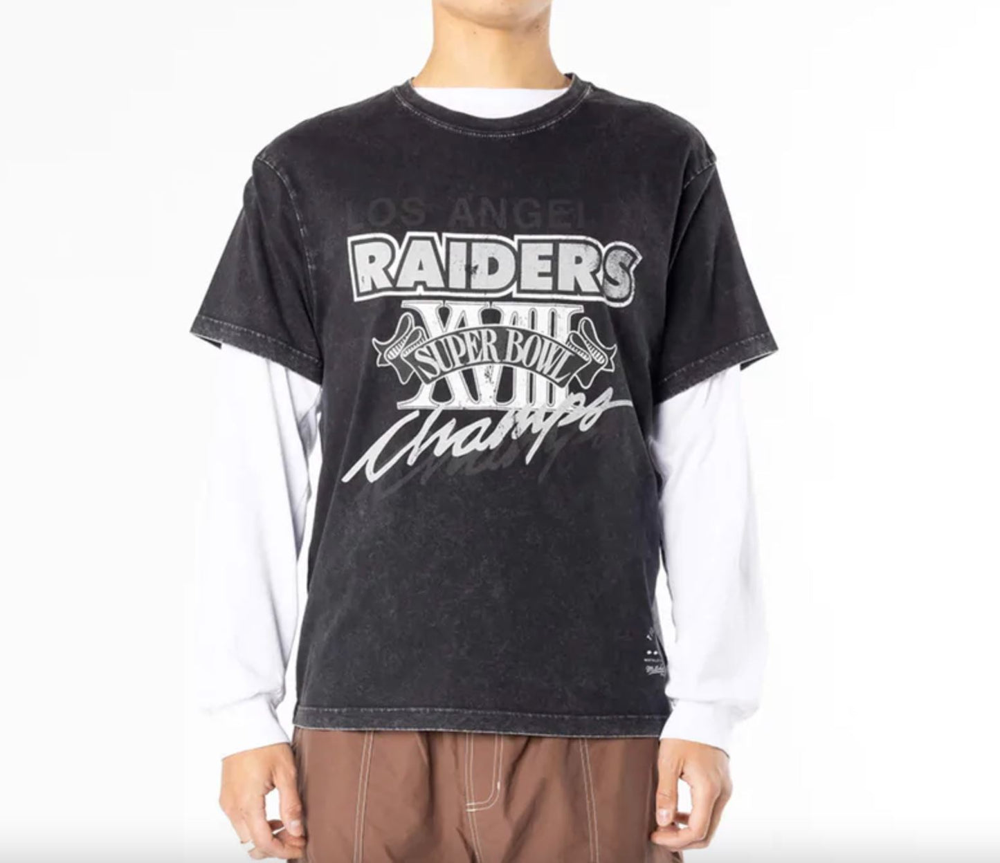 Mitchell & Ness Los Angeles Raiders 1984 Super Bowl Champs Black T-Shirt Size M
