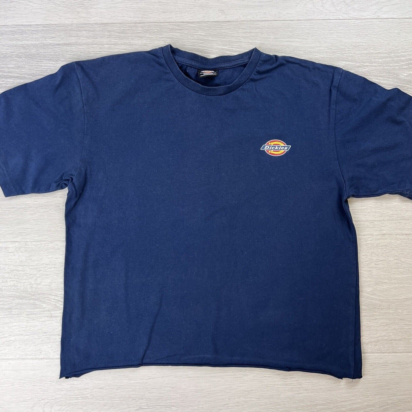 Dickies Womens Blue Cropped T-Shirt Size M