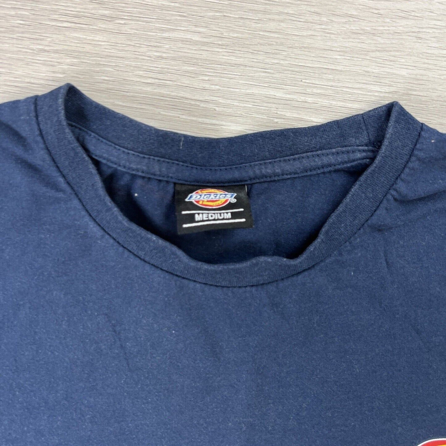 Dickies Womens Blue Cropped T-Shirt Size M