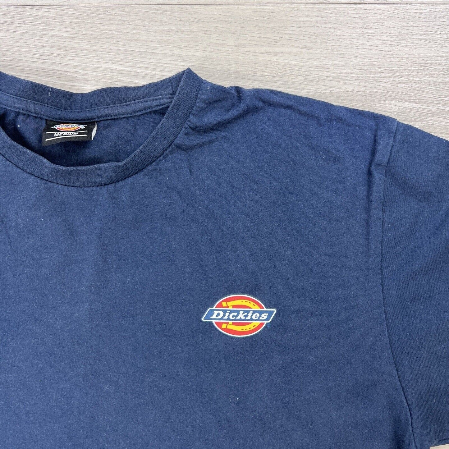 Dickies Womens Blue Cropped T-Shirt Size M