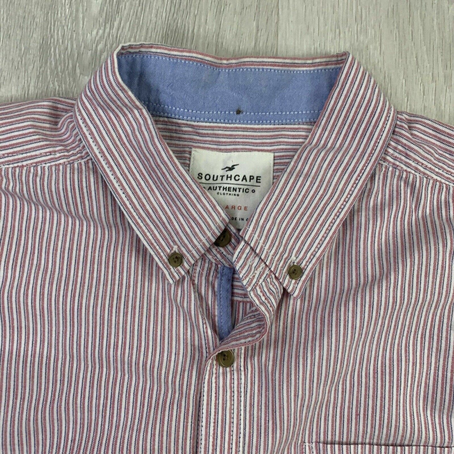 Southcape Mens Classic Fit Long Sleeve Button Up Striped Shirt Size XXL