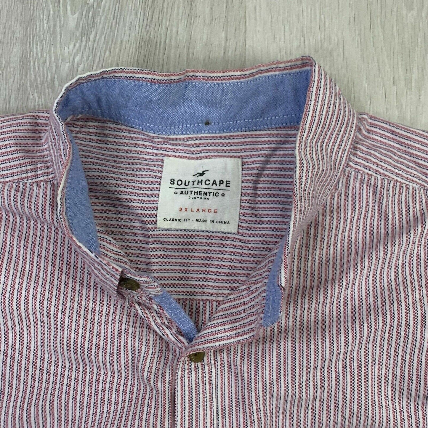 Southcape Mens Classic Fit Long Sleeve Button Up Striped Shirt Size XXL
