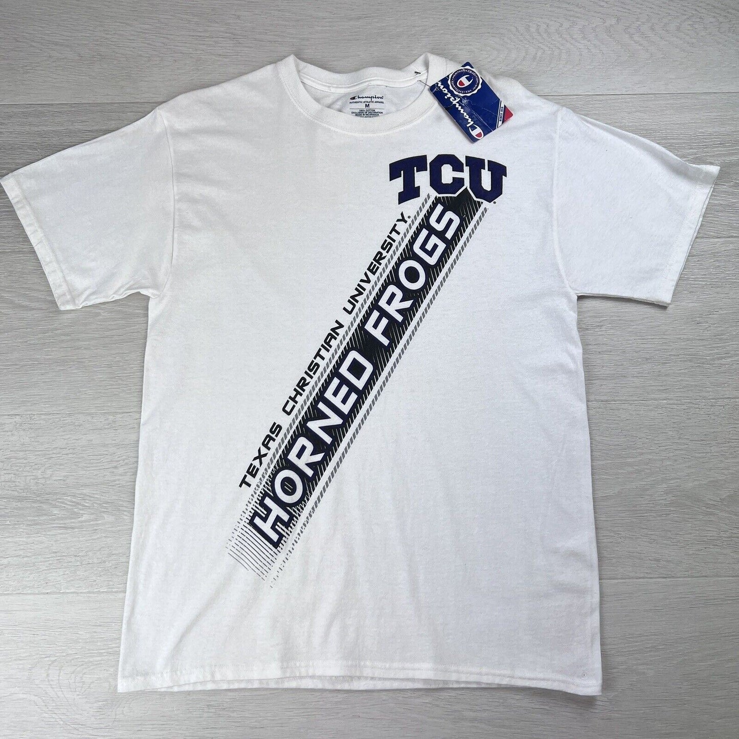 Champion Texas Christian University TCU Horned Frogs White T-Shirt Size M