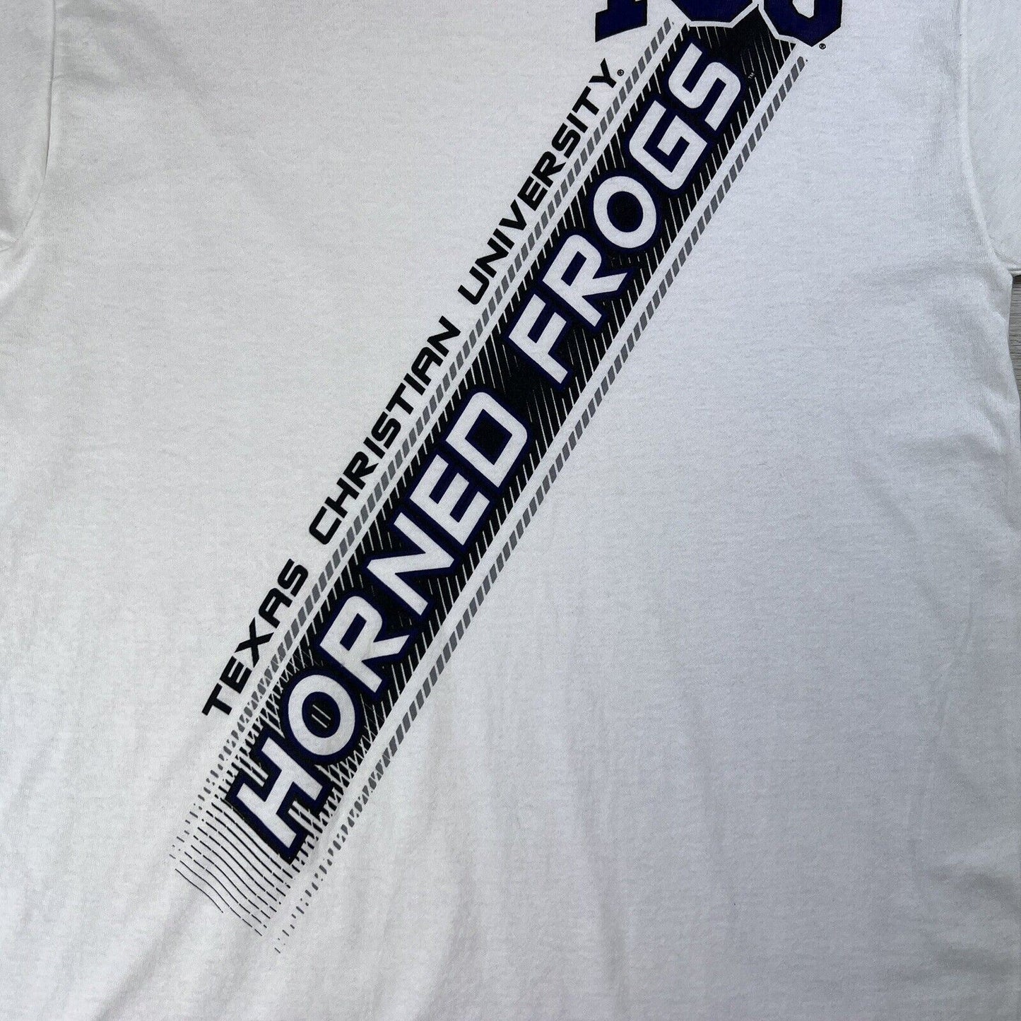 Champion Texas Christian University TCU Horned Frogs White T-Shirt Size M