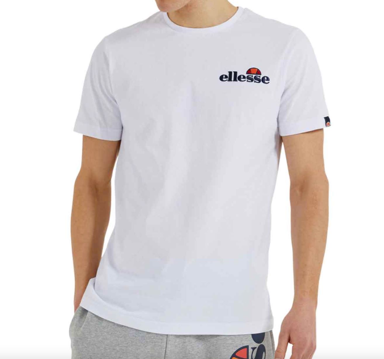 Ellesse Embroidered Logo Mens White T-Shirt Size Large