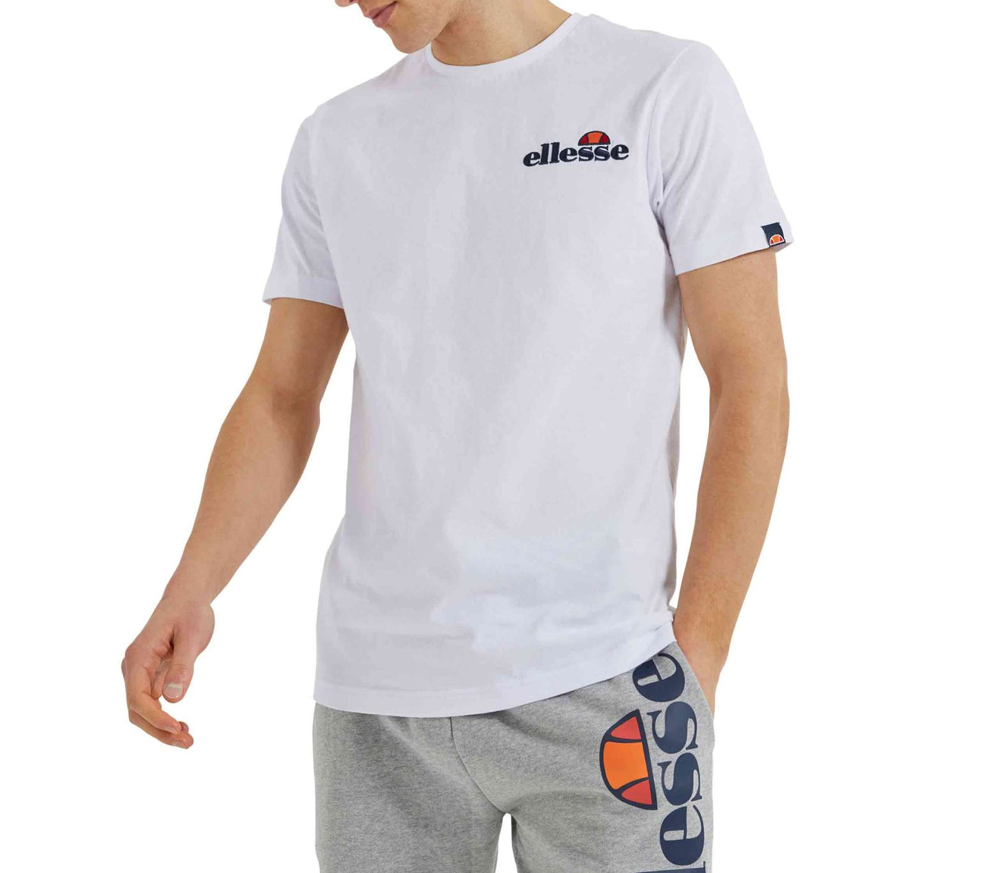 Ellesse Embroidered Logo Mens White T-Shirt Size Large