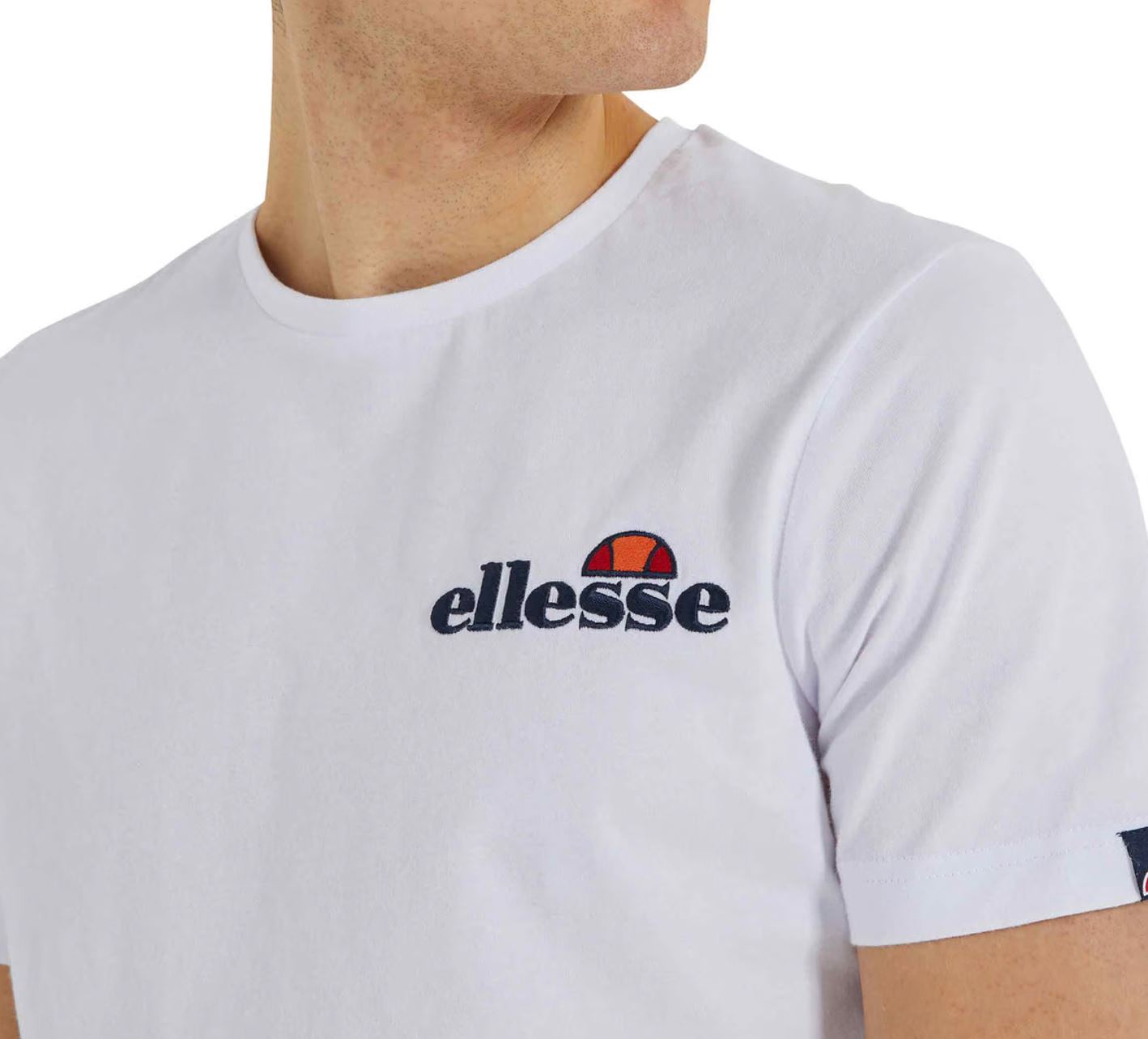 Ellesse Embroidered Logo Mens White T-Shirt Size Large