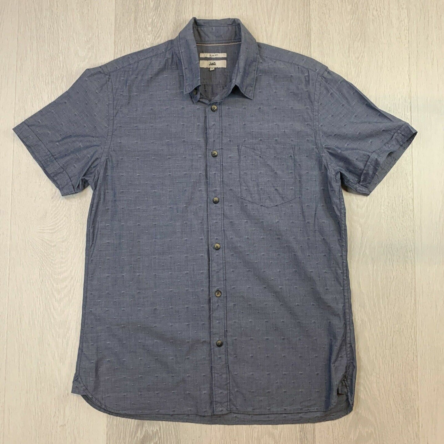 JAG Mens Casual Short Sleeve Button Up Shirt Size M