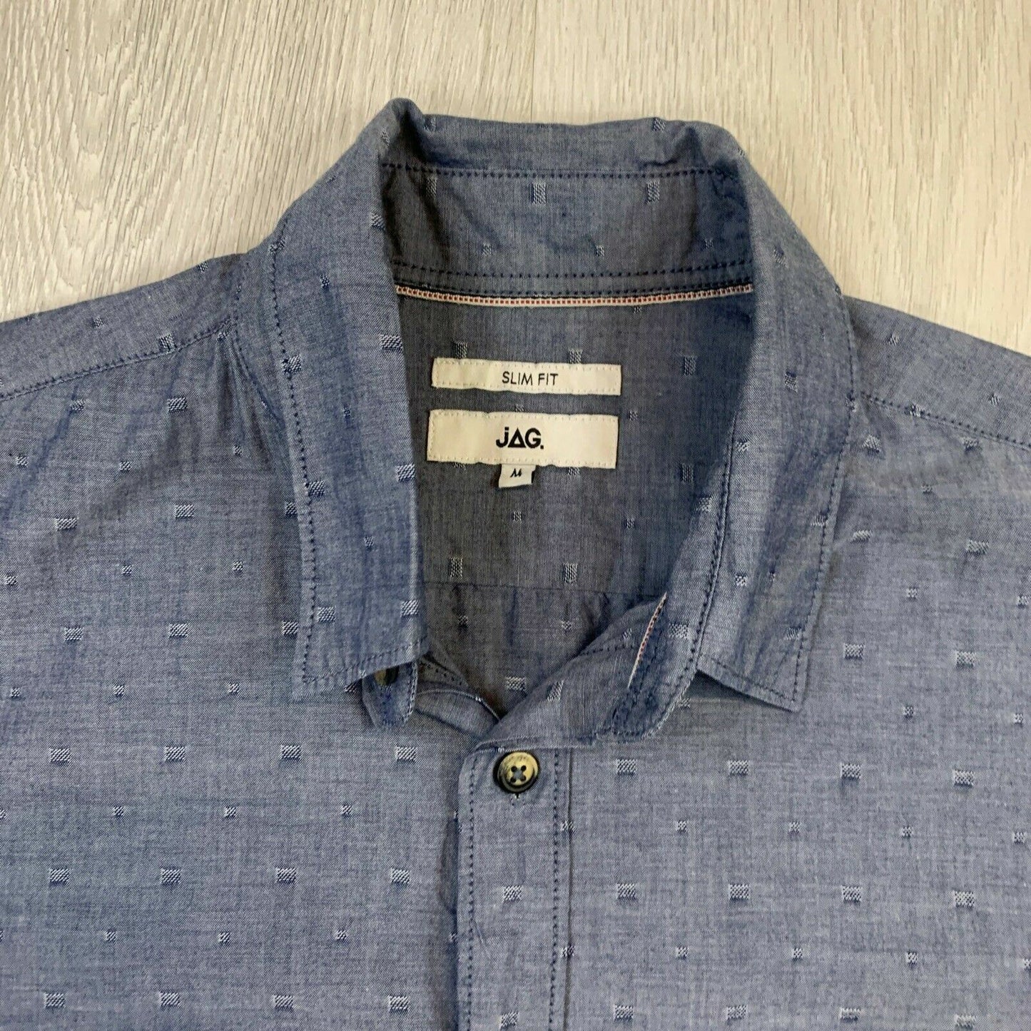 JAG Mens Casual Short Sleeve Button Up Shirt Size M