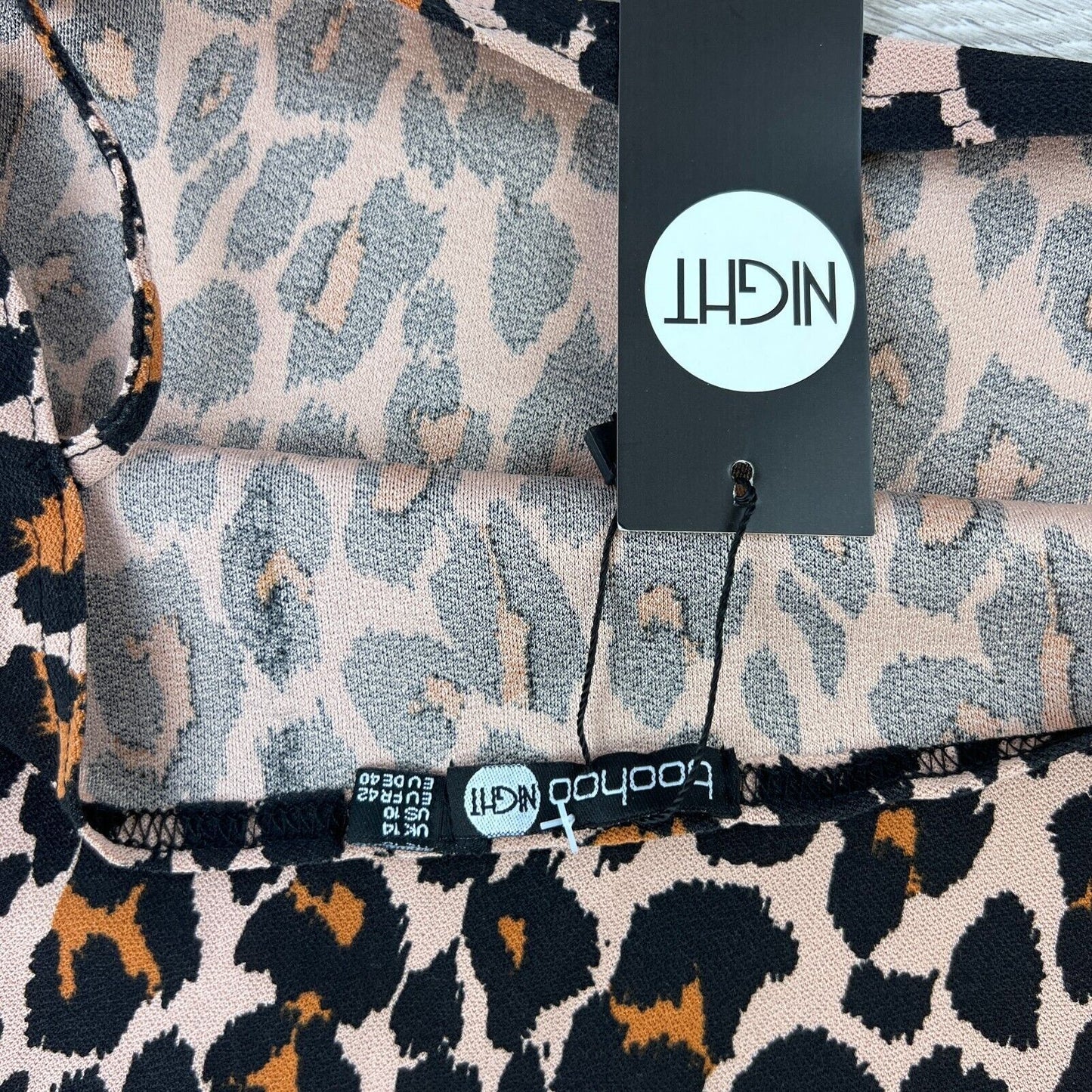Boohoo Night Animal Print Leotard Size US 10