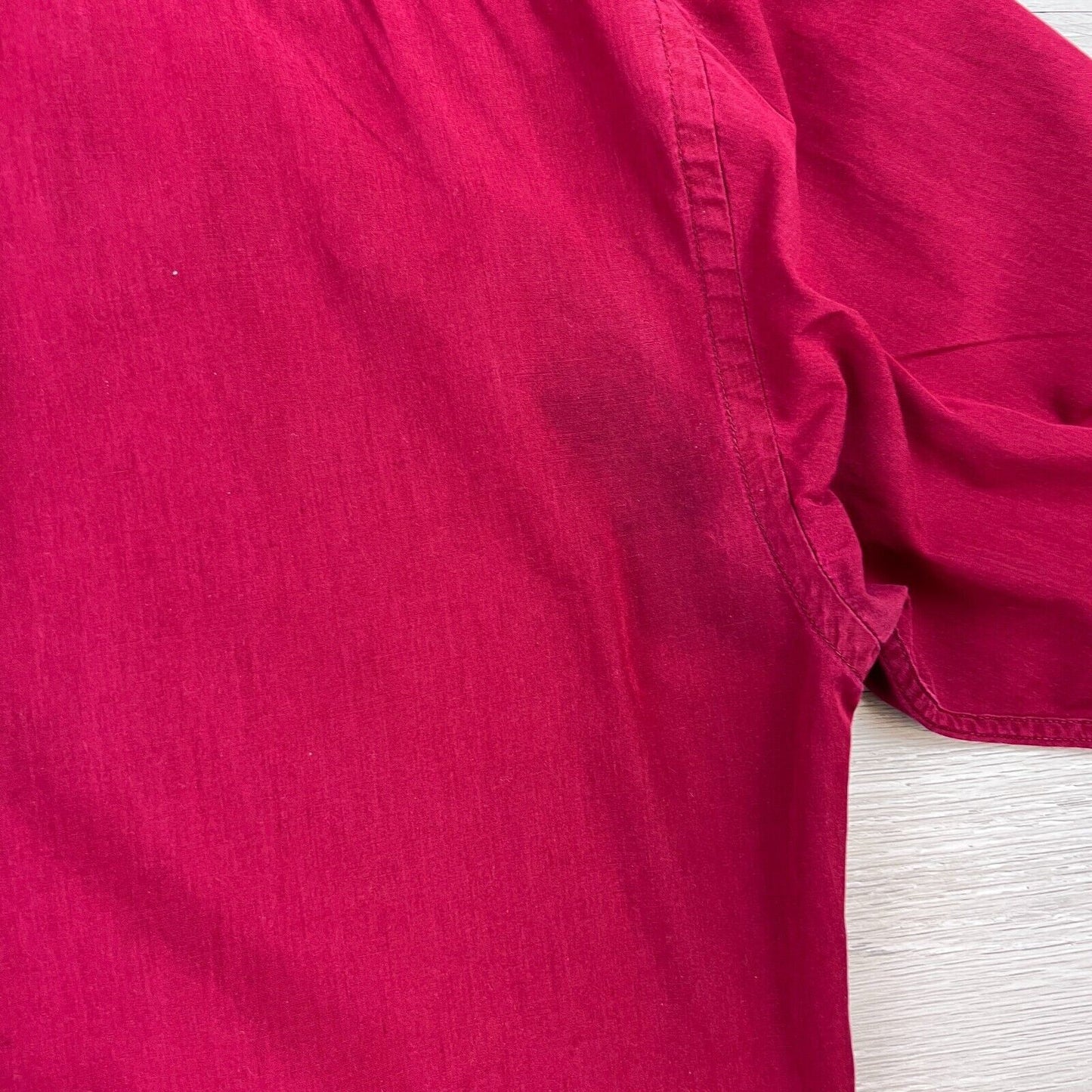 Gaz Man Red 100% Cotton Long Sleeve Button Up Shirt Size XL