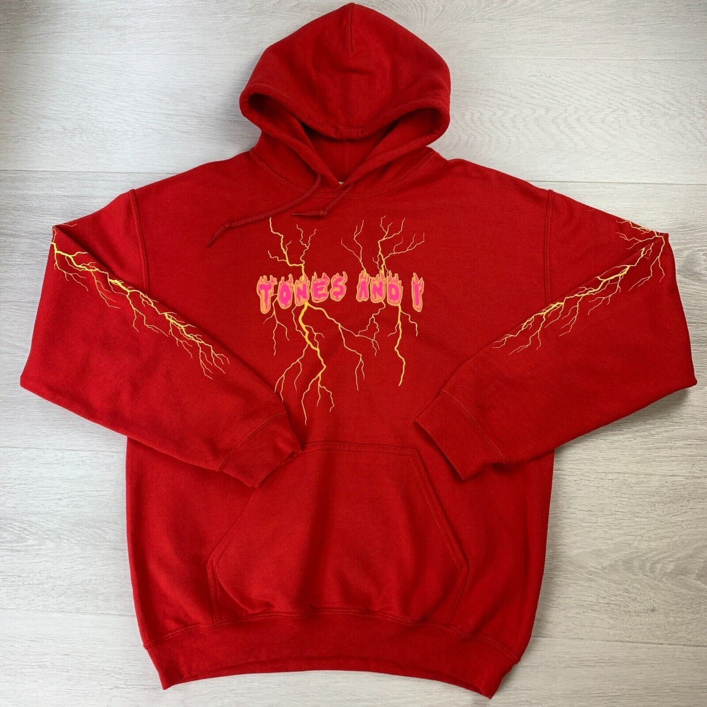 Tones & I Unisex Pullover Red Hoodie Size Medium