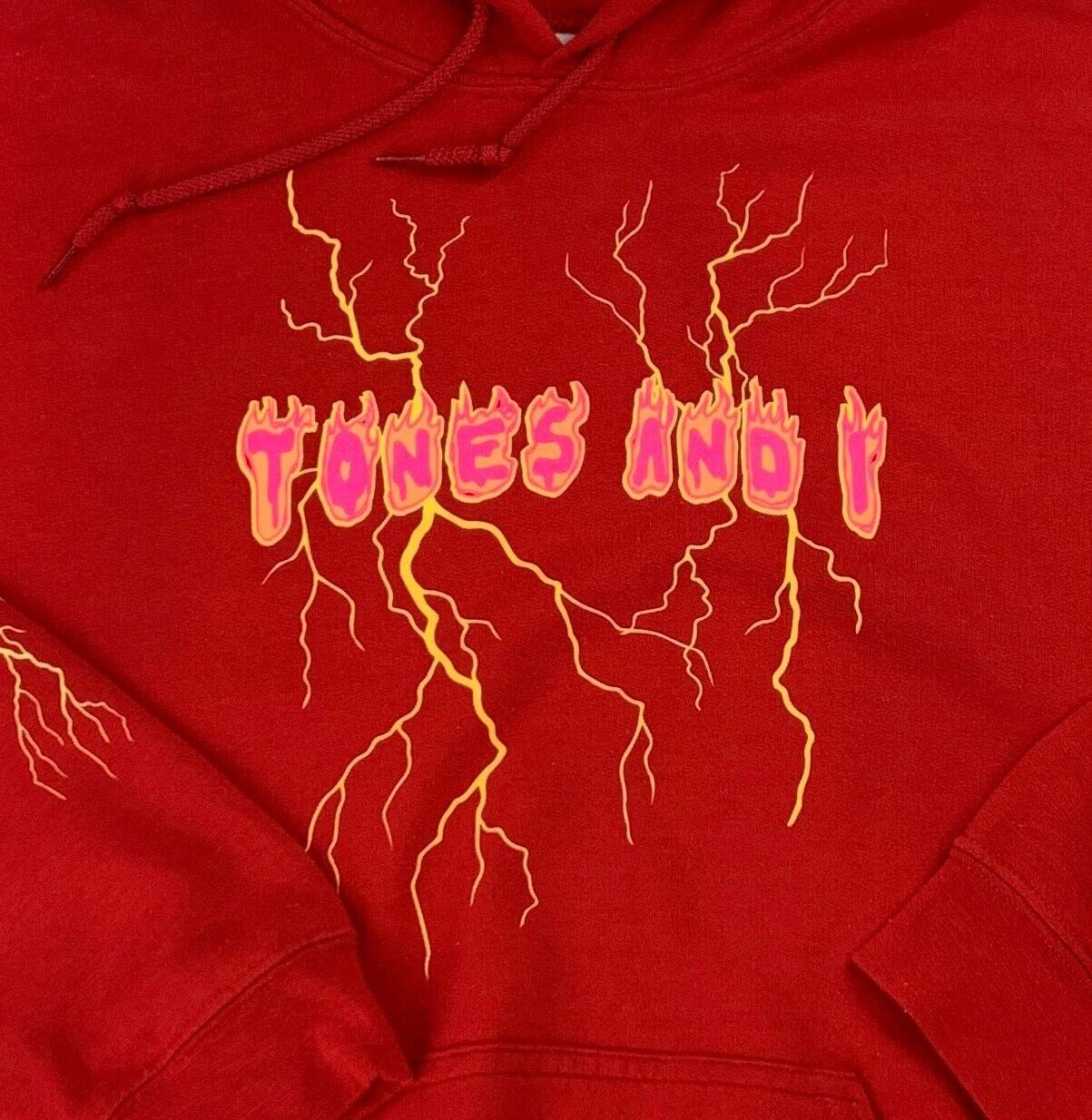 Tones & I Unisex Pullover Red Hoodie Size Medium