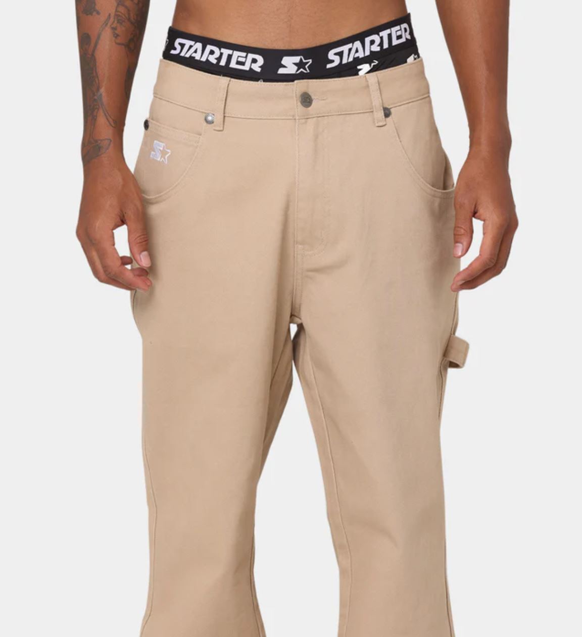STARTER 95' Relaxed Mens Chino Pants Sand Size 32