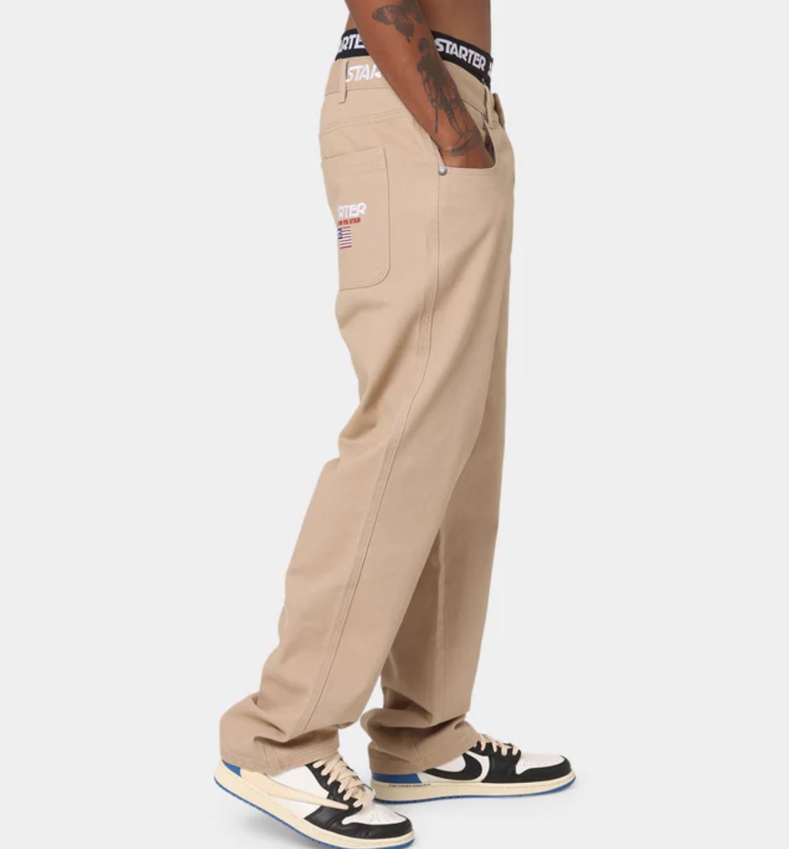 STARTER 95' Relaxed Mens Chino Pants Sand Size 32