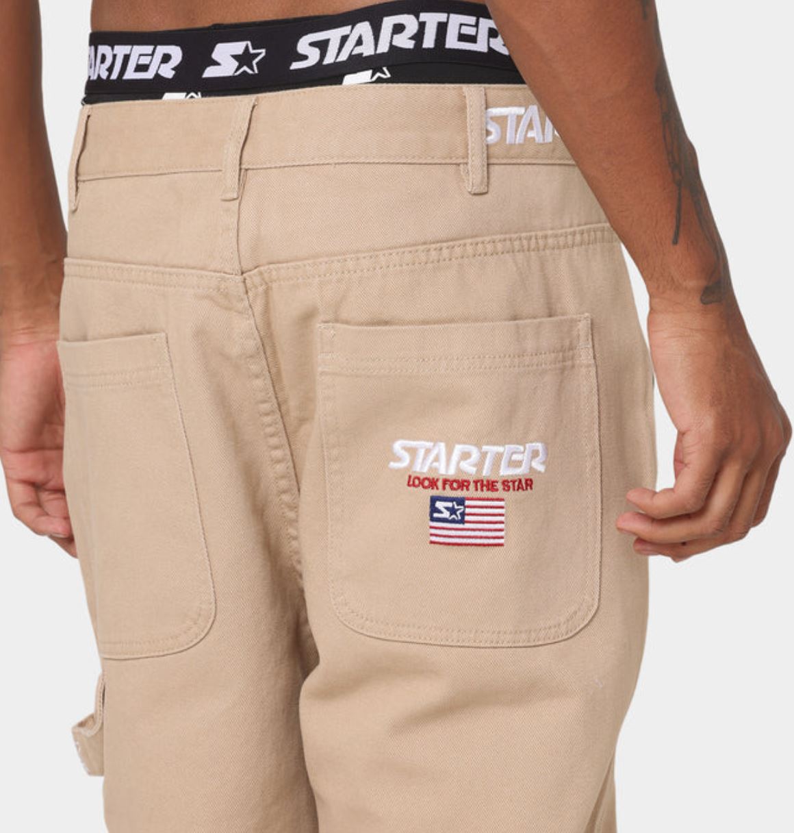 STARTER 95' Relaxed Mens Chino Pants Sand Size 32
