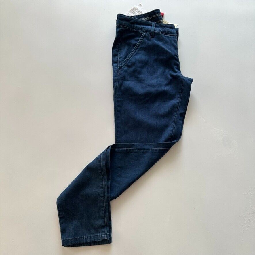 Guess Womens Signature Blue Denim Slim Fit Size 25 (New)