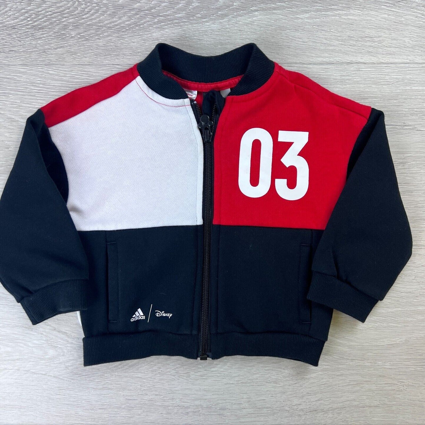 adidas x Disney Mickey Mouse Kids Tracksuit Jacket Size 6-9 Months