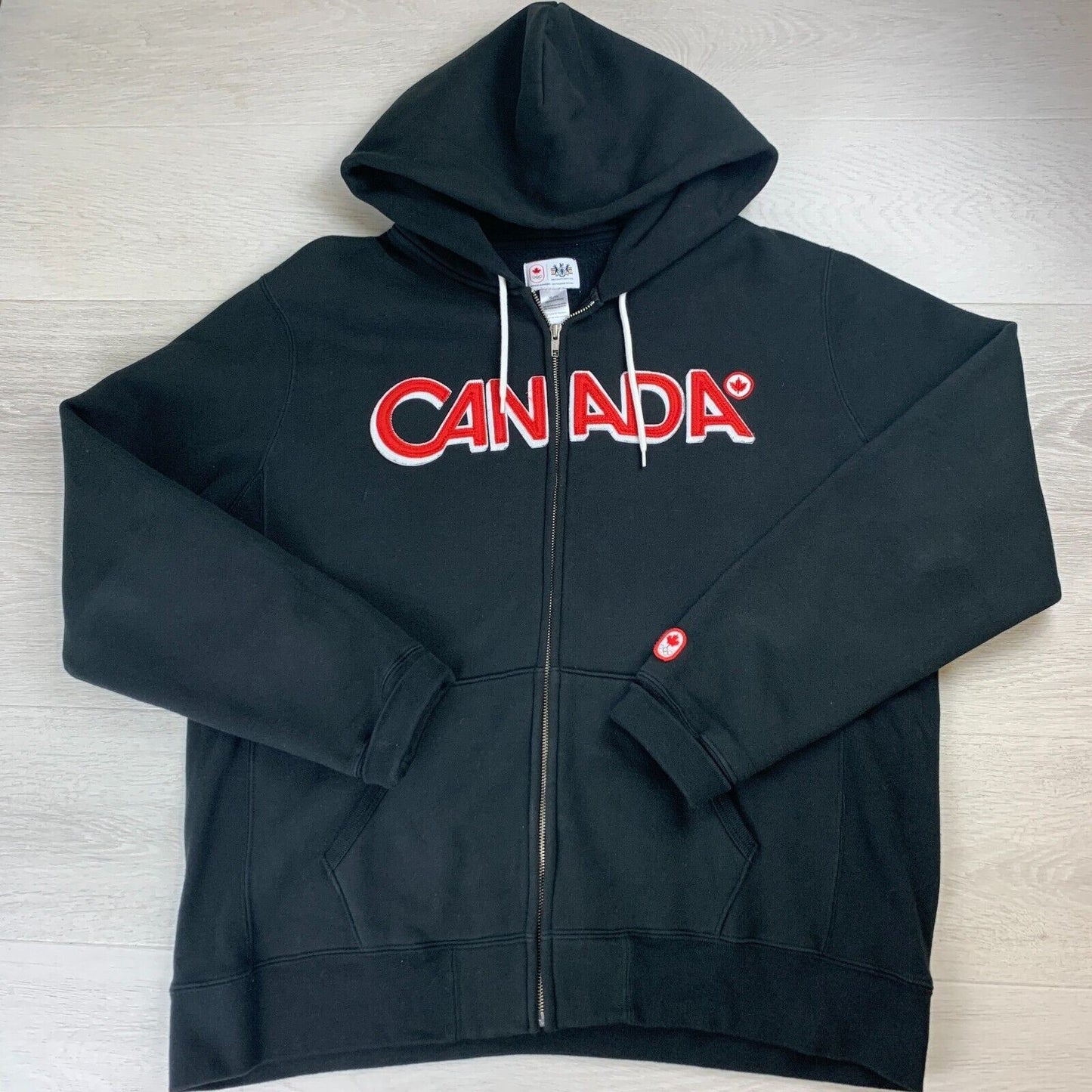 Hudson's Bay Company Olympics Team Canada Mens Black Hoodie Size XL