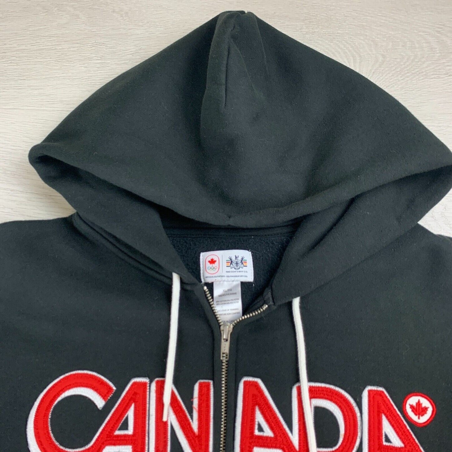 Hudson's Bay Company Olympics Team Canada Mens Black Hoodie Size XL