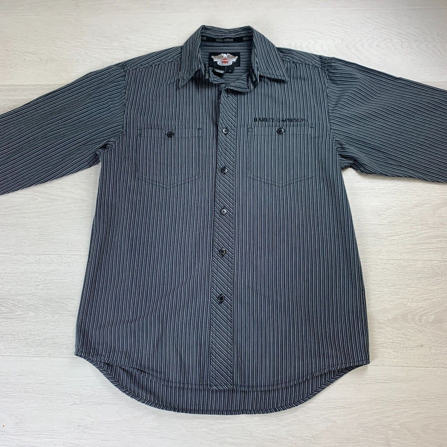 Harley-Davidson Mens Long Sleeve Button Up Shirt Size Small (Measures M)