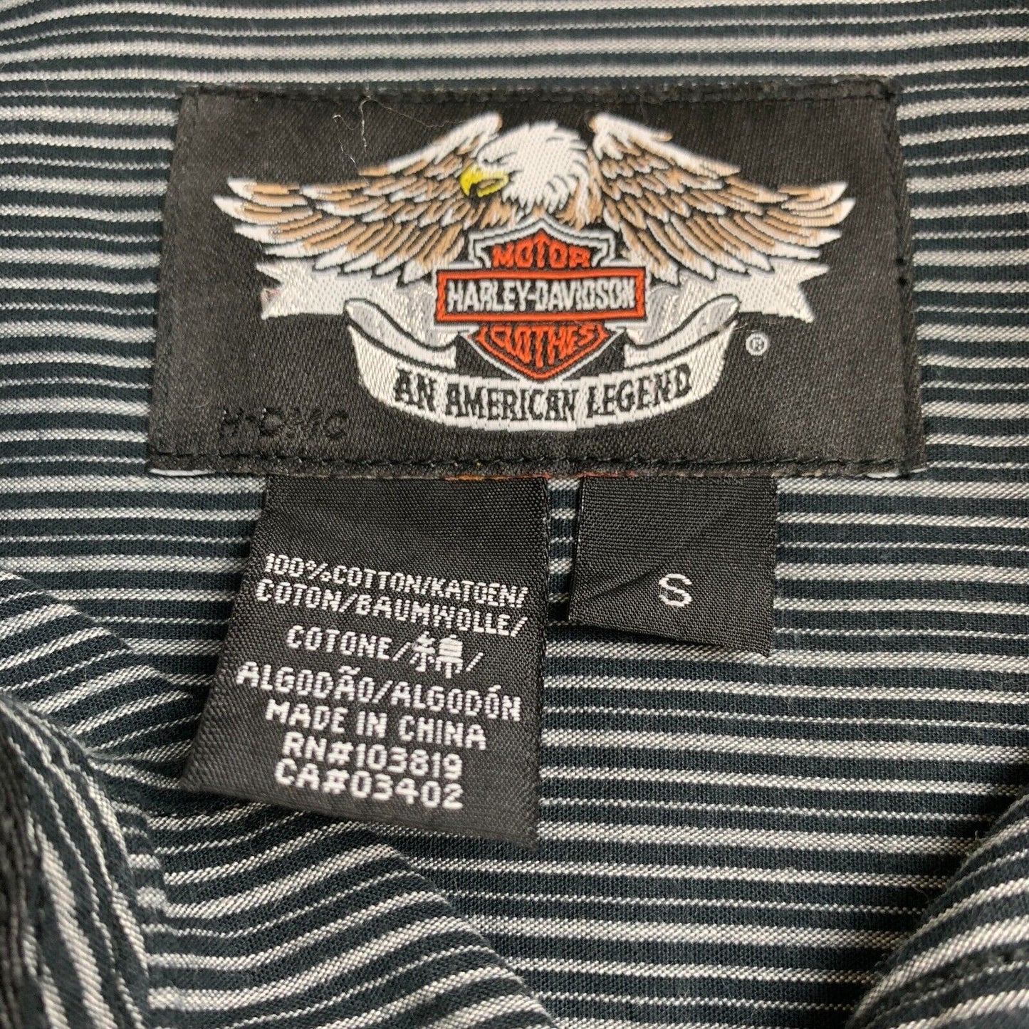 Harley-Davidson Mens Long Sleeve Button Up Shirt Size Small (Measures M)