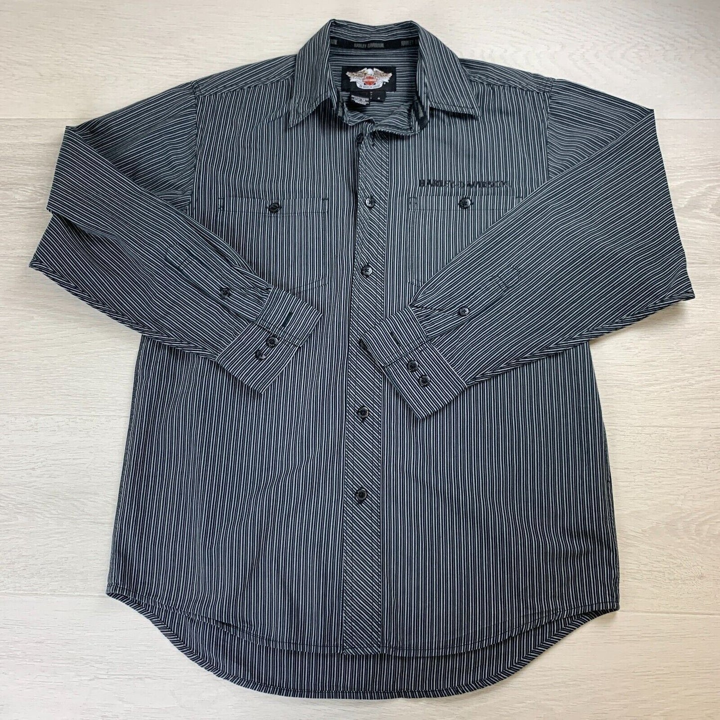 Harley-Davidson Mens Long Sleeve Button Up Shirt Size Small (Measures M)