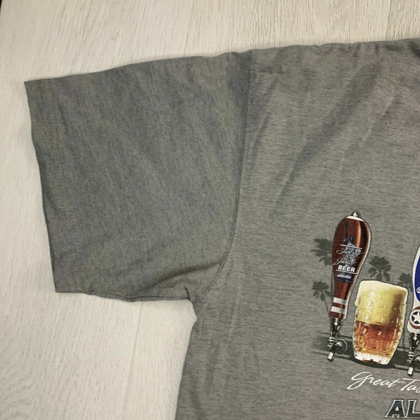 Newport Blue Beer Mens Grey T-Shirt Size XL