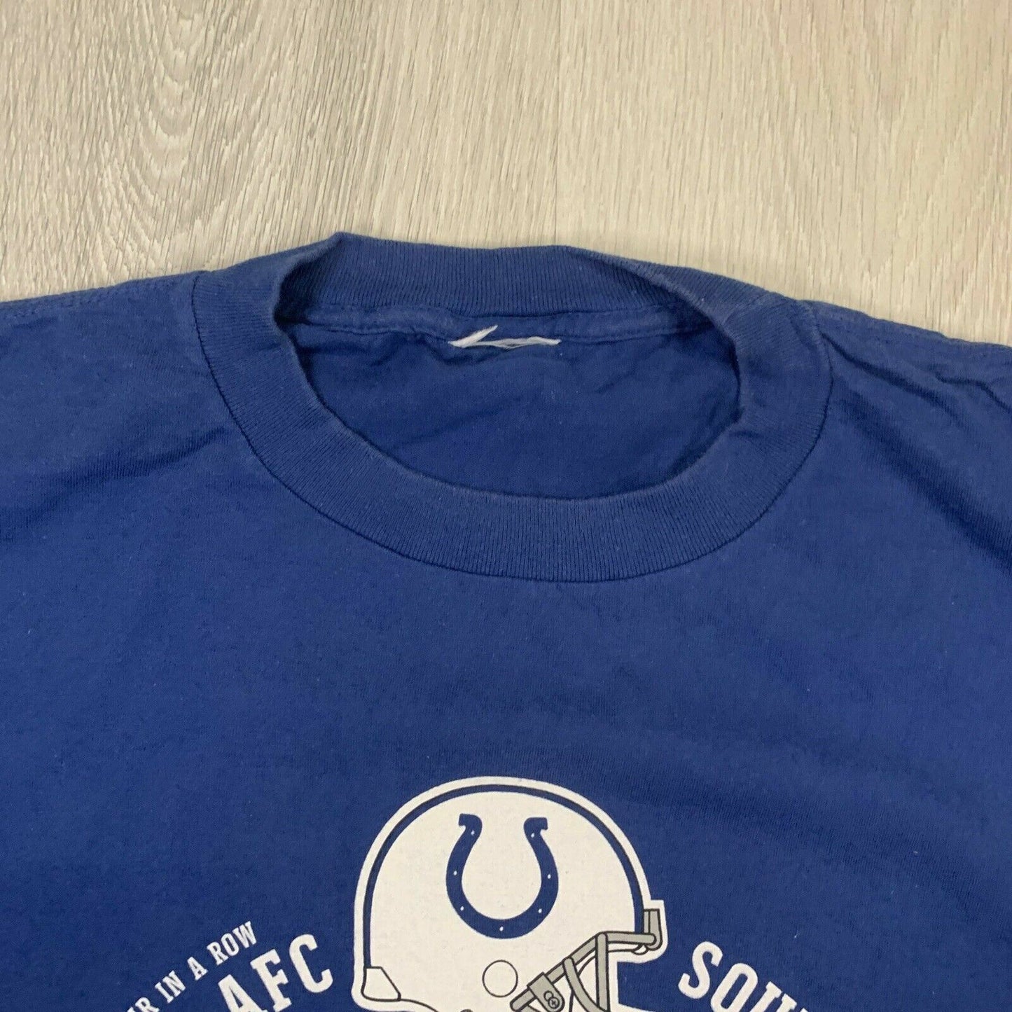 Indianapolis Colts AFC South Champion 06 Mens Blue T-Shirt Size L/XL Approx